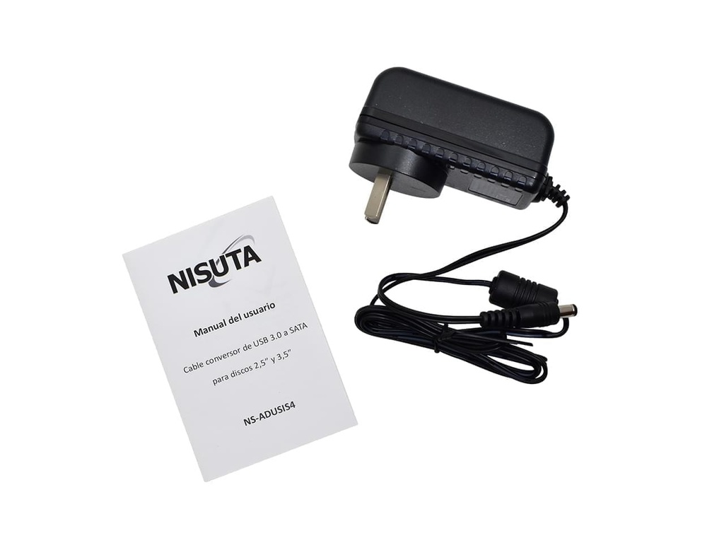 CONVERSOR NISUTA USB 3,0 A SATA 2,5" Y 3,5" CON FUENTE DE ALIMENTACION