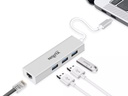 DOCKING NISUTA USB C 3.1 A HUB 3 PUERTOS USB 3.0 Y PUERTOS RJ45 GIGABIT 10/100/1000