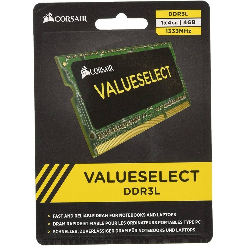 MEMORIA SODIMM CORSAIR DDR3 4GB 1333 MHZ VALUE