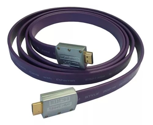 CABLE NISUTA HDMI A HDMI v2.0 FLAT 2 MTS CALIDAD SUPREMA EN CAJA