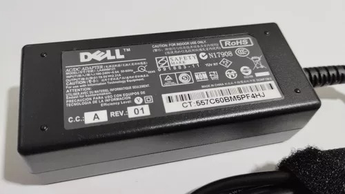 CARGADOR DE NOTEBOOK DELL / 19.5V / 3.34A / 65W / 7.4 * 3.0 mm