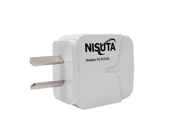CARGADOR NISUTA USB DE 2 PUERTOS Y 2,4 AMPER CON CABLE USB C DE 1M
