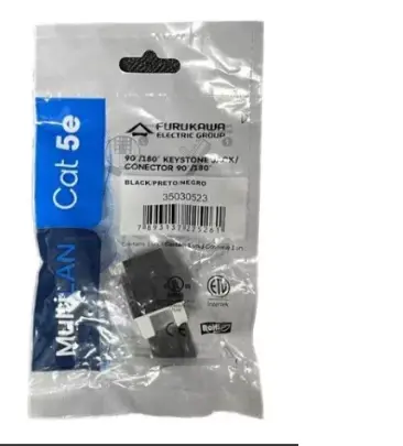 [35030523] JACK RJ45 HEMBRA CAT.5 FURUKAWA NEGRO