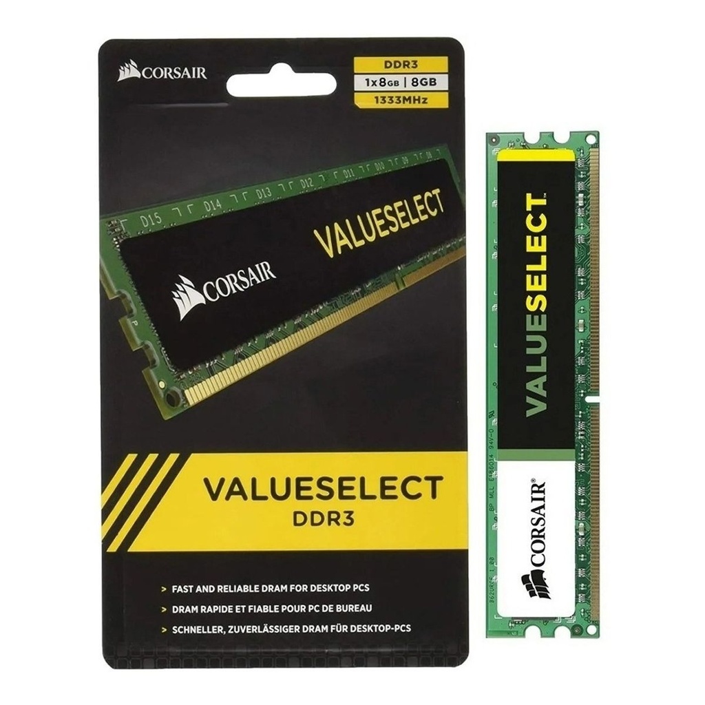 MEMORIA DIMM CORSAIR DDR3 8GB 1333 MHZ VALUE