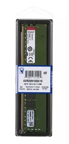 MEMORIA DIMM KINGSTON  DDR4  16GB 2666Mhz NO-ECC