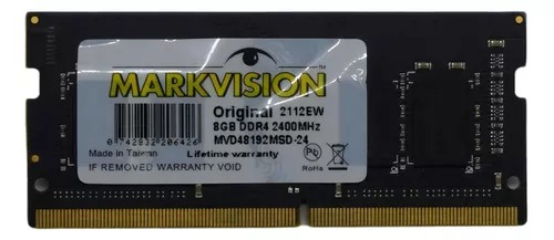 [K8GBD4-2400SOLV] MEMORIA MARKVISION SODIMM DDR4 8G 2400 MHZ BULK