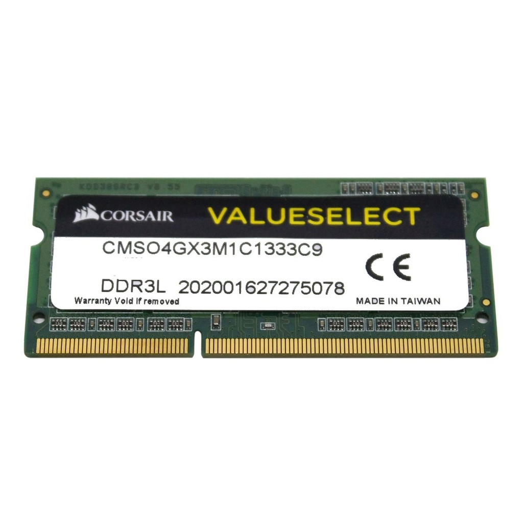 [CMSO4GX3M1C1333C9] MEMORIA SODIMM CORSAIR DDR3 4GB 1333 MHZ VALUE
