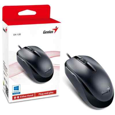 MOUSE GENIUS DX-120 USB BLACK 1200 DPI 