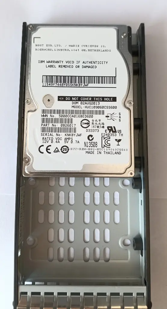 DISCO INTERNO IBM 600-GB 10K 6G 2.5 SAS  FRU 00Y2683