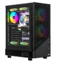 GABINETE GAMER FORMULA V LINE CASE MANA GEOMETRY BLACK (ATX/MATX + 3 FANS FRGB)
